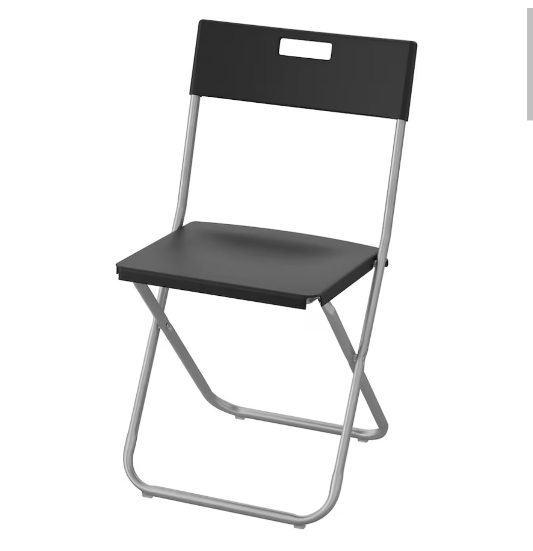 GUNDE Folding Chairs - 1 white and 1 Black - photo 2