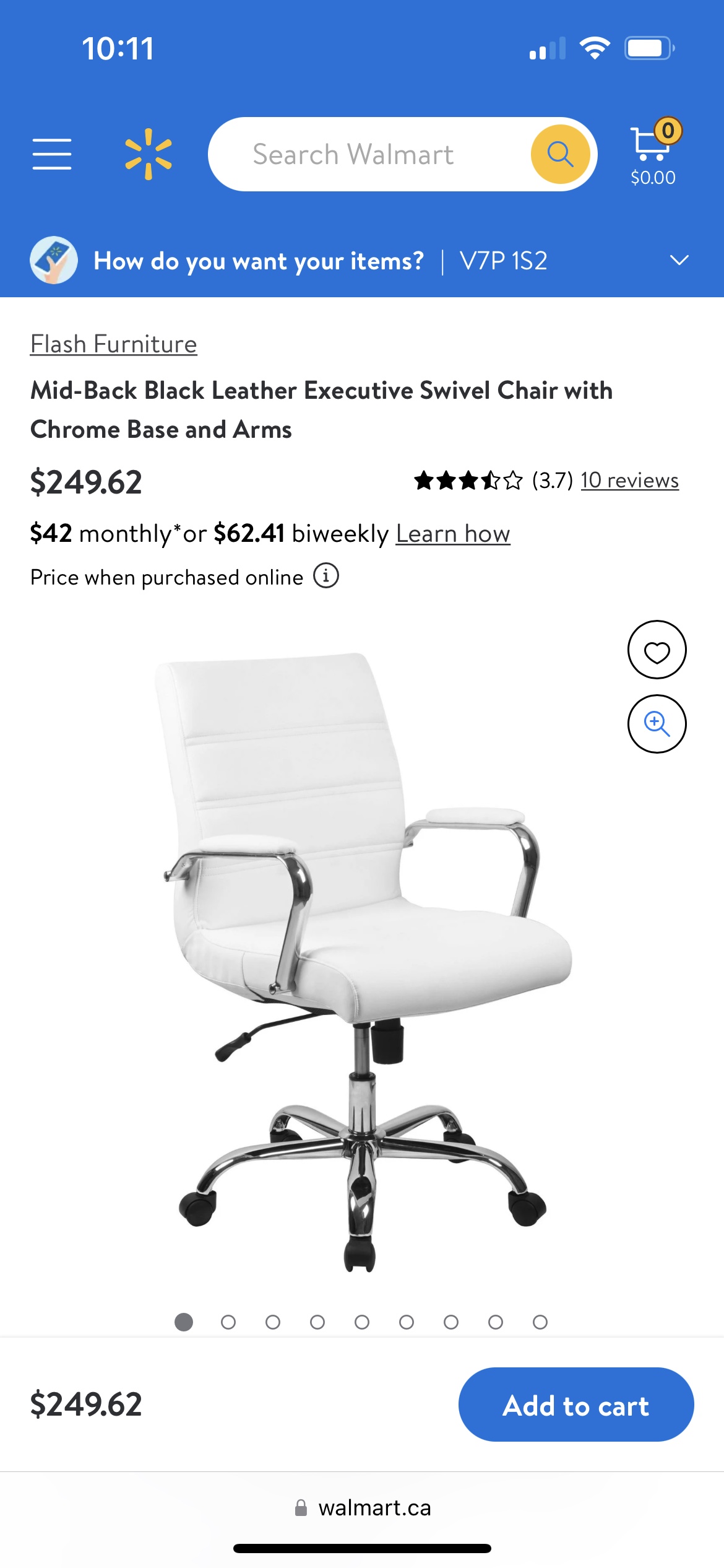 White leather desk chair - photo 3