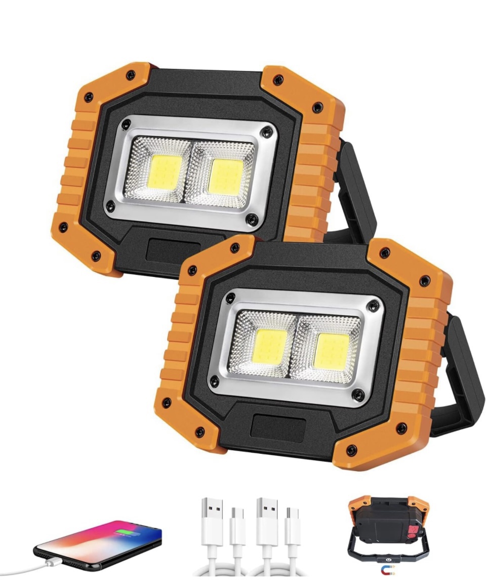 2packs Rechargable Working Light With Magnetic Handle Waterproof image indicator(8)