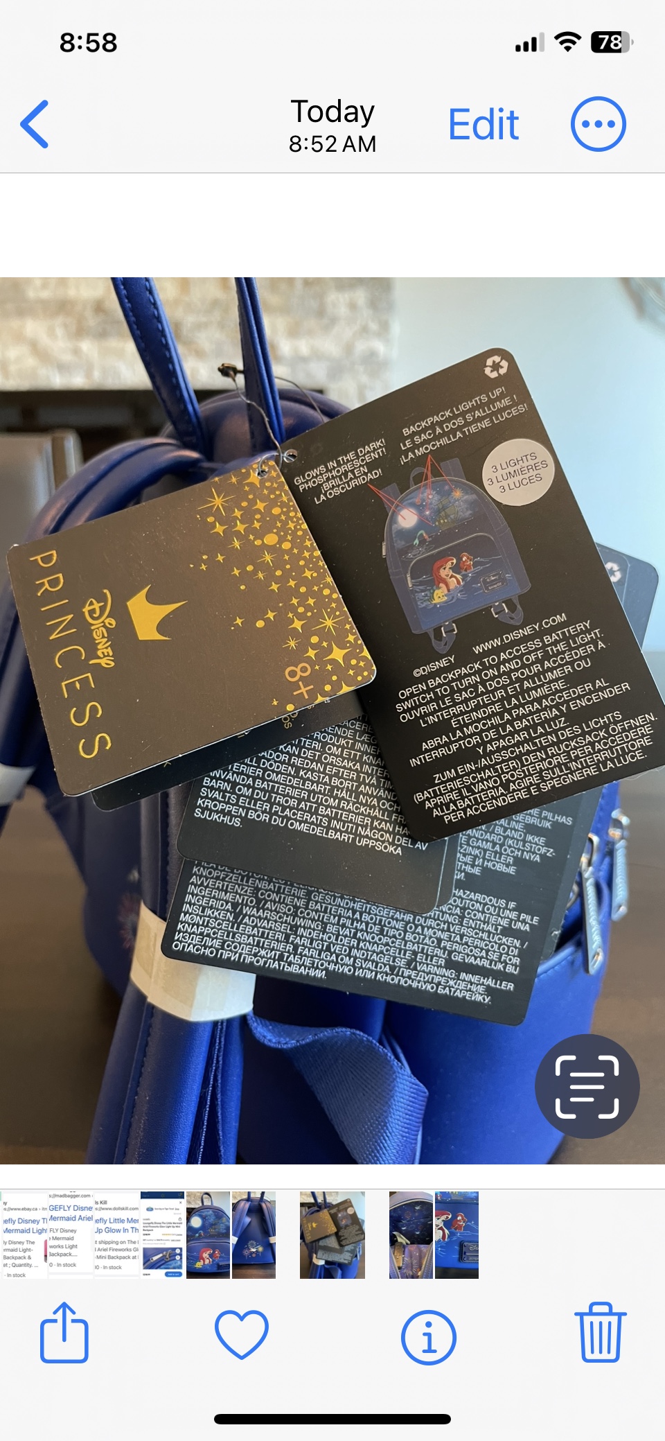 Loungefly Disney the little mermaid mini backpack - photo 5
