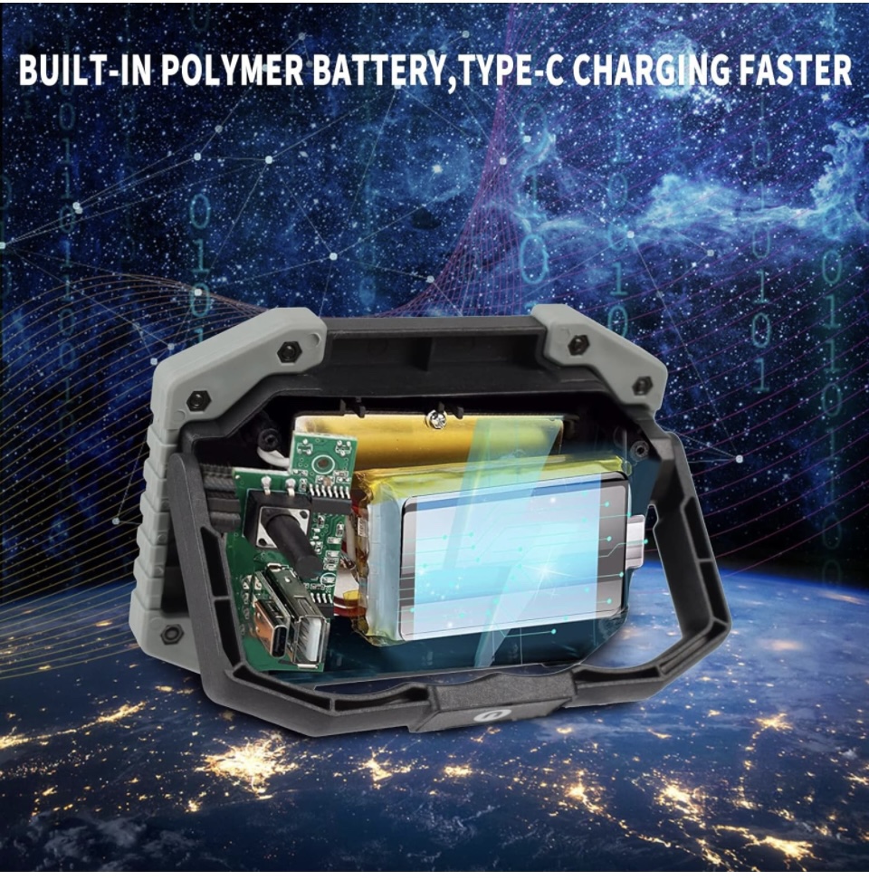 2packs Rechargable Working Light With Magnetic Handle Waterproof image indicator(5)