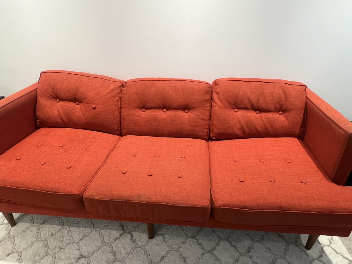 3 seater sofa in burnt orange color - photo 2
