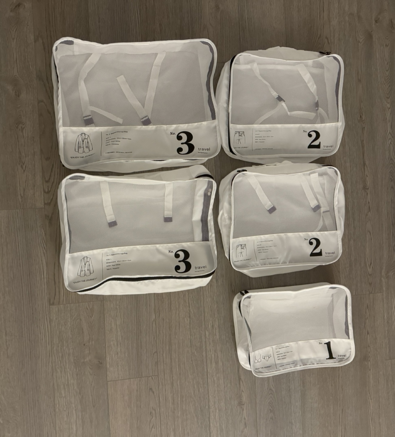 6-piece travel organizer bags set thumbnail
