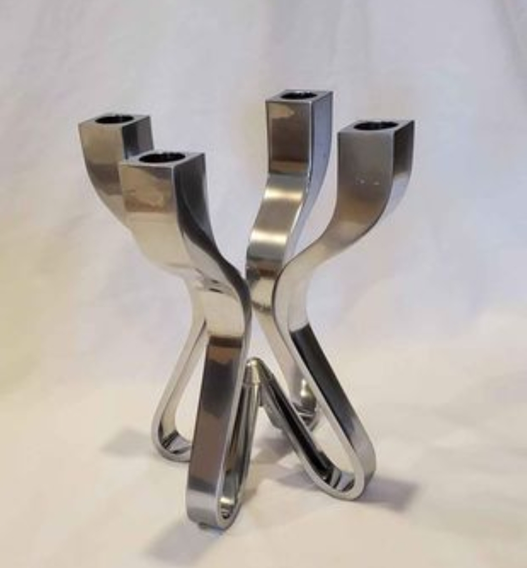 Silver art decor 4 Arm Candelabra, Umbra Chorus Vintage