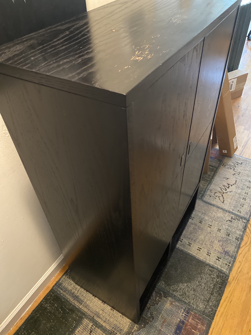 Black Storage Cabinet #freecycle - photo 2