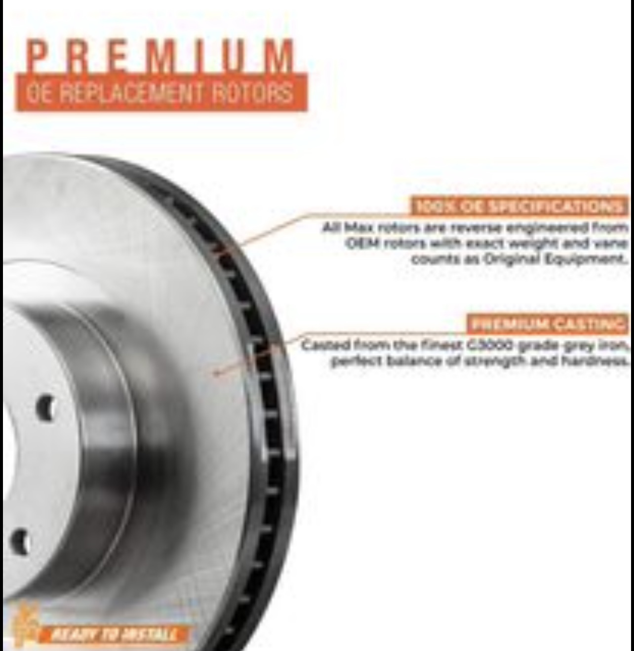 Premium Brake Pads and Rotors - photo 3