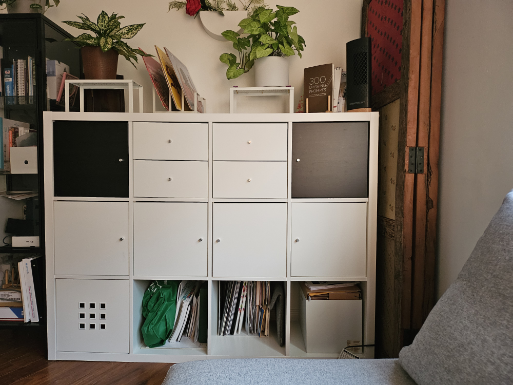 Ikea Kallax with drawers and doors. thumbnail