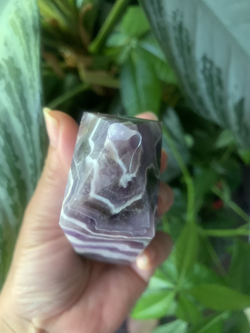 Dream amethyst tower with beautiful banding | crystal image indicator(6)