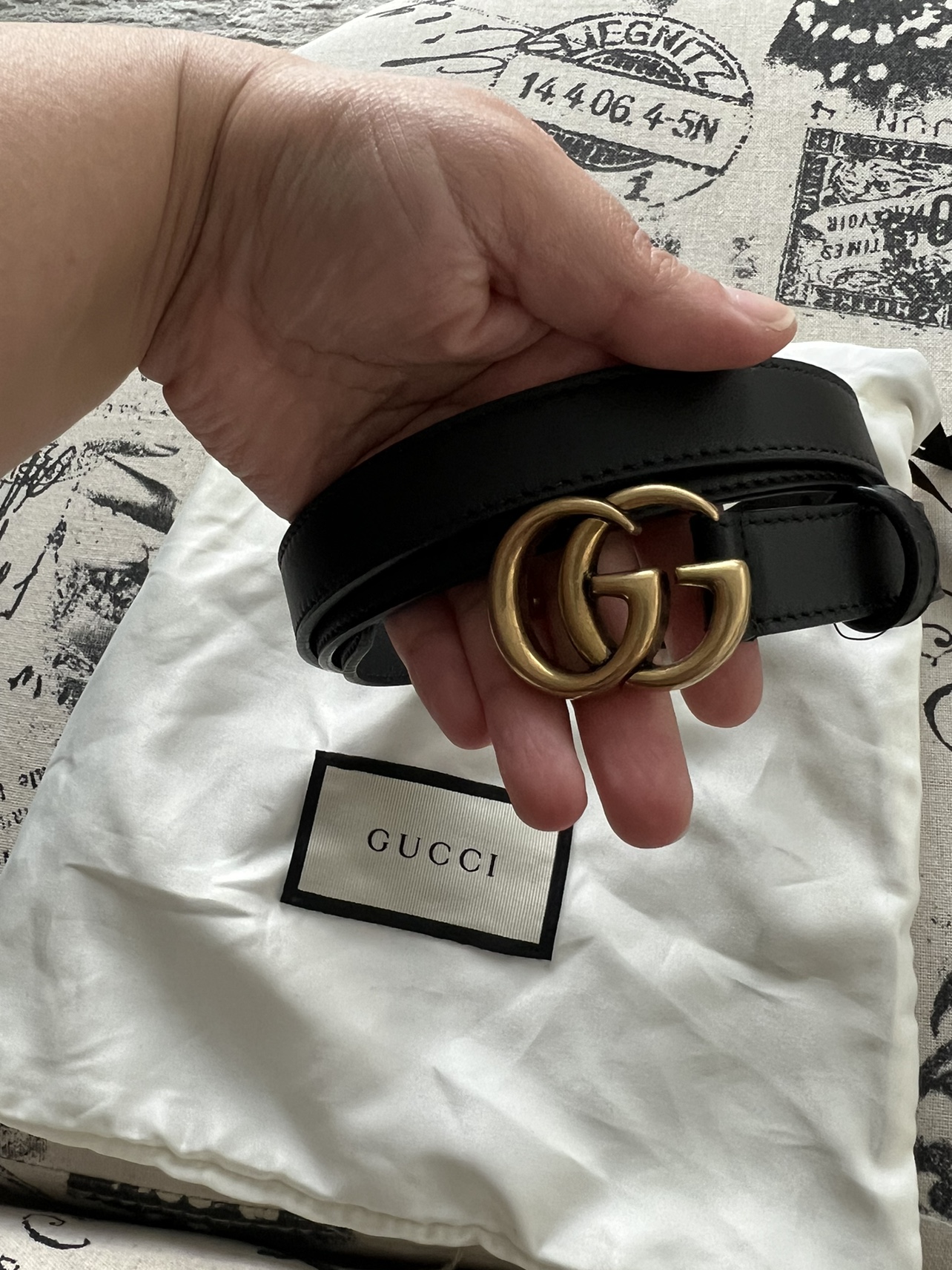 Authentic Gucci Thin Marmont Belt thumbnail