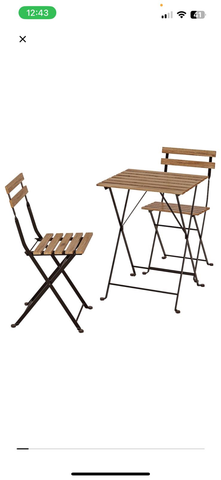 Patio table with two chairs - photo 2