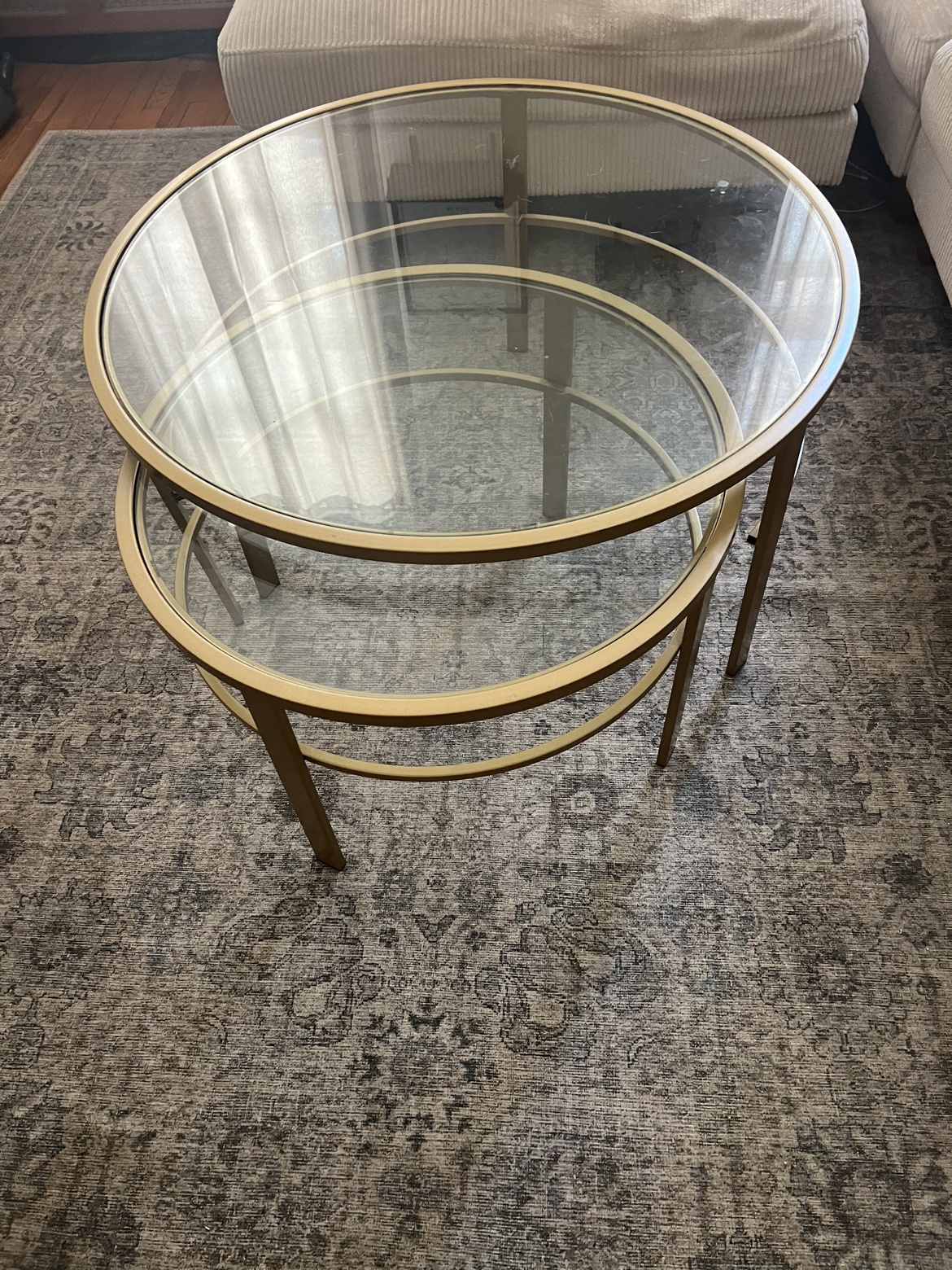 Wayfair coffee Table Gold Glass