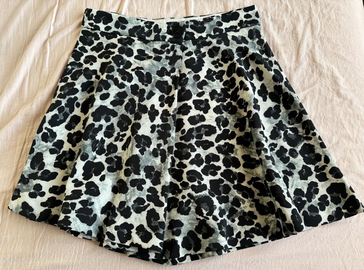 NWT Zara Leopard Print Skirted Shorts XS