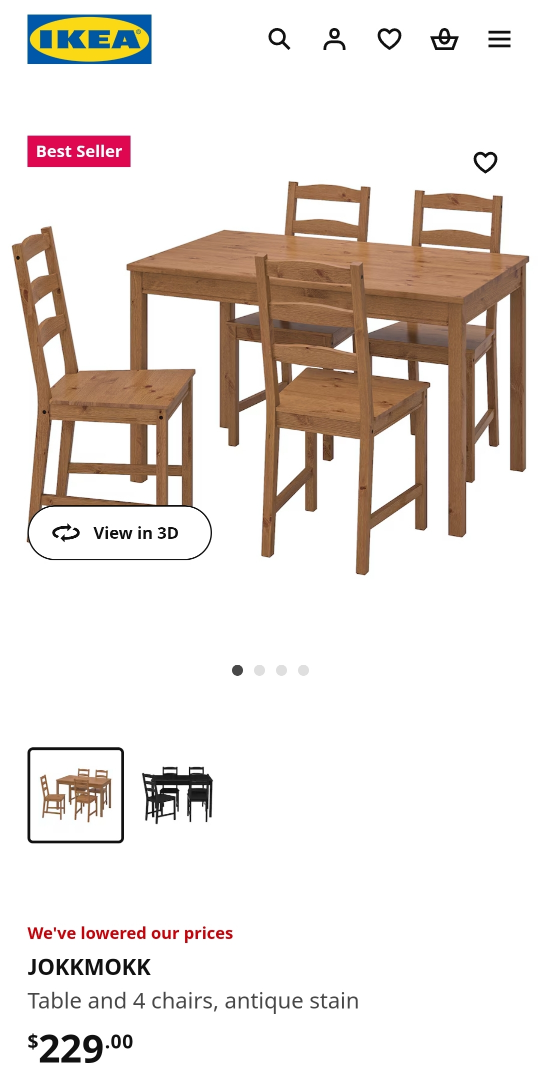 Ikea Dining Table and Chairs - photo 4