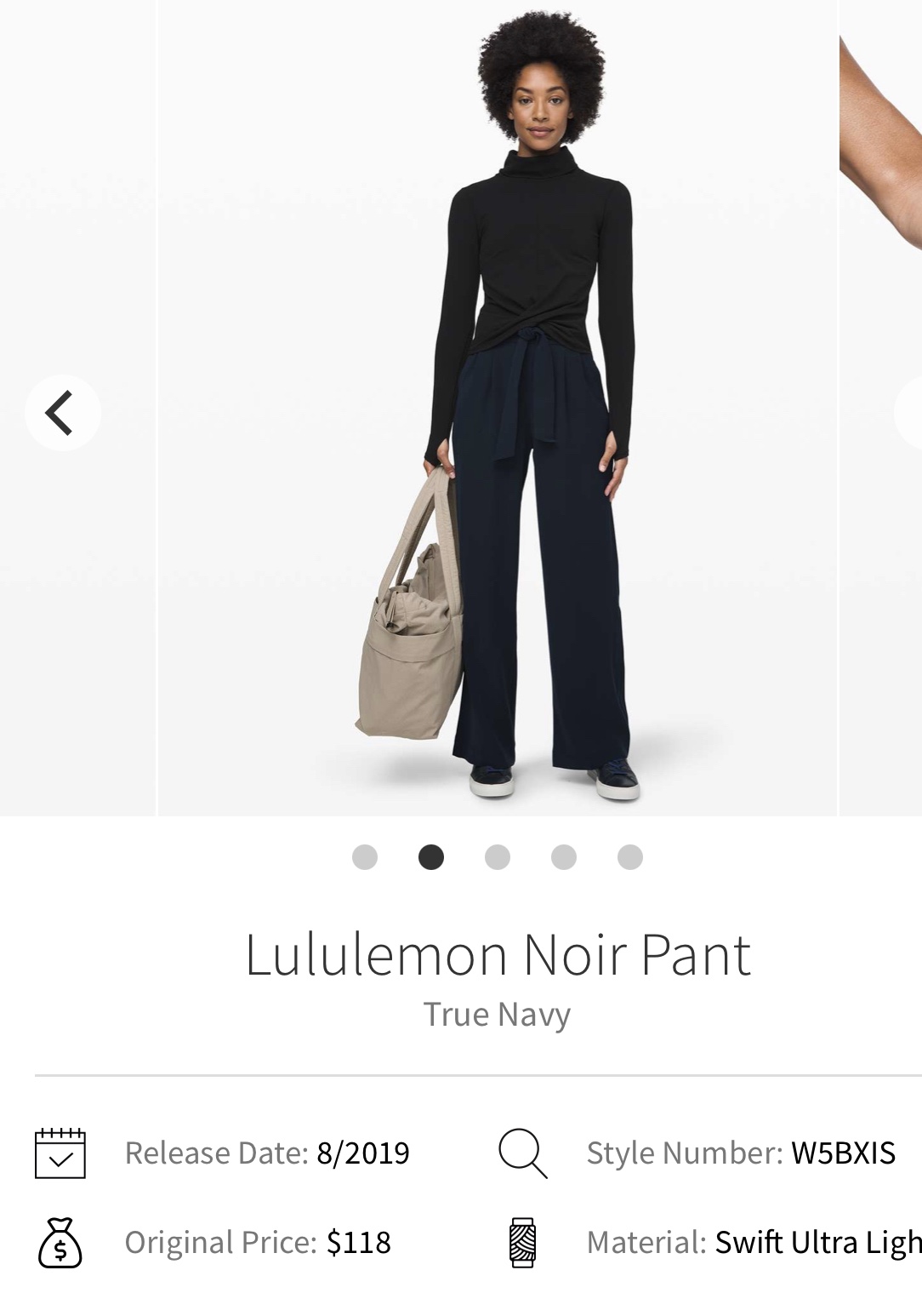 Lululemon Noir pant size 4 thumbnail