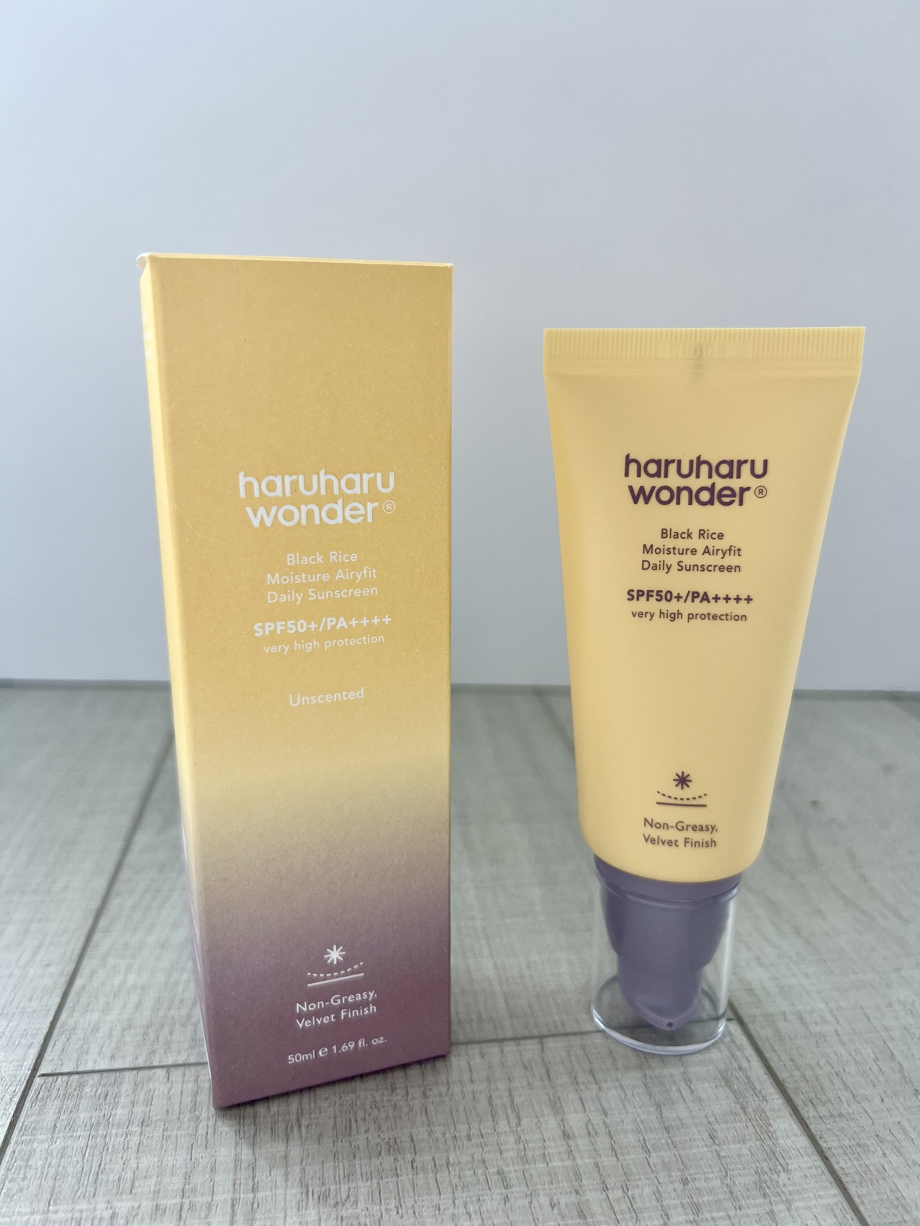 Haruharu Black Rice Airyfit Daily Sunscreen SPF 50 + Korean thumbnail