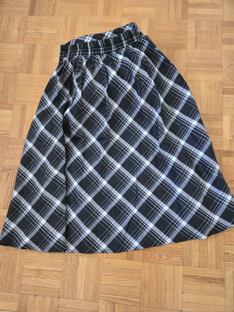 gingham maxi skirt