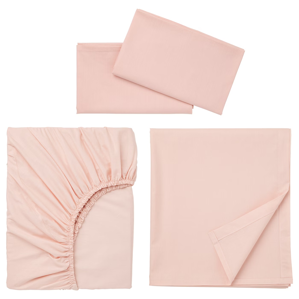 Full/ Double bed sheet set light pink - photo 2