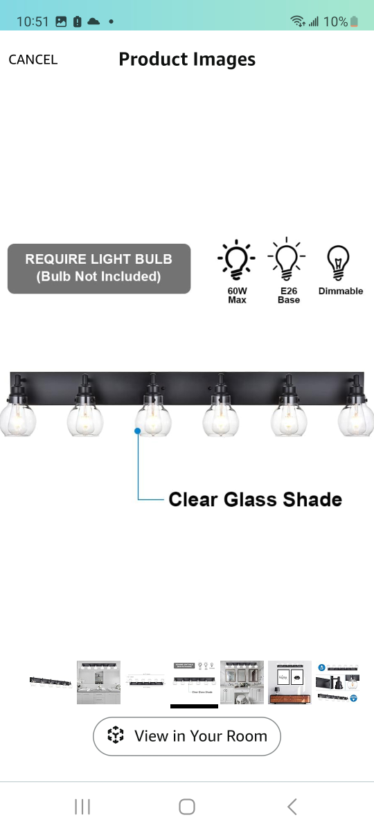 Wullux 6 light globe Vanity image indicator(3)