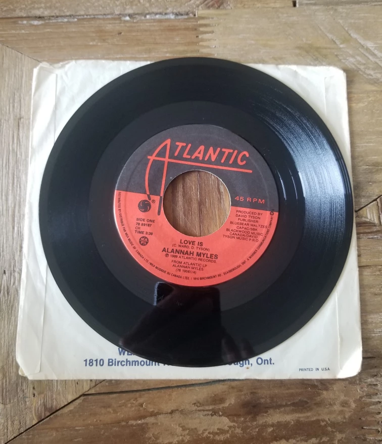 Alannah Myles "Love Is" 7 Inch Vinyl Record Single 80s VINTAGE