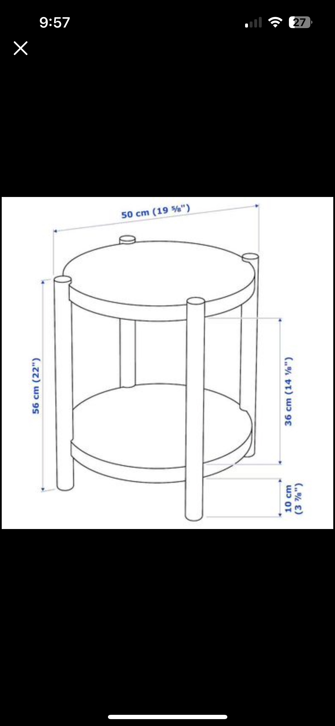 LISTERBY- Corner side table Side table, dark brown beech veneer - photo 2