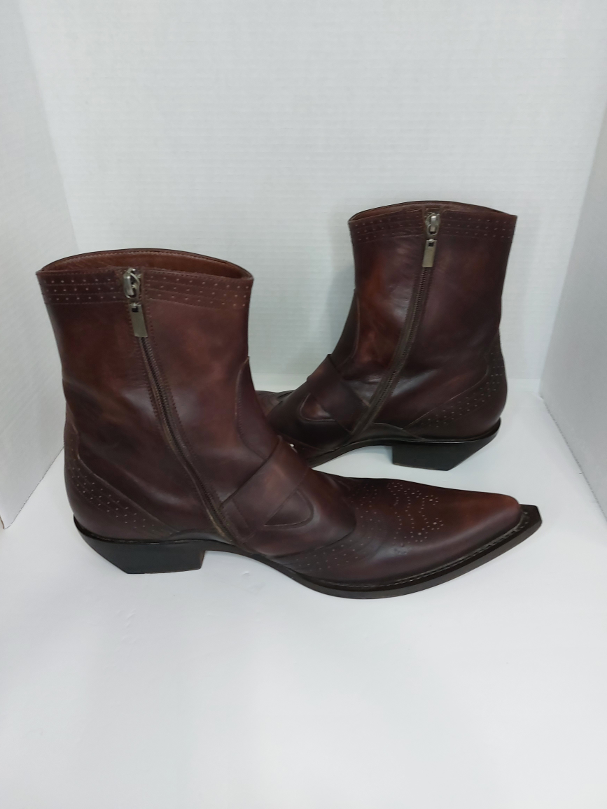 Leather Western Cowboy Style Men's Boots - photo 2