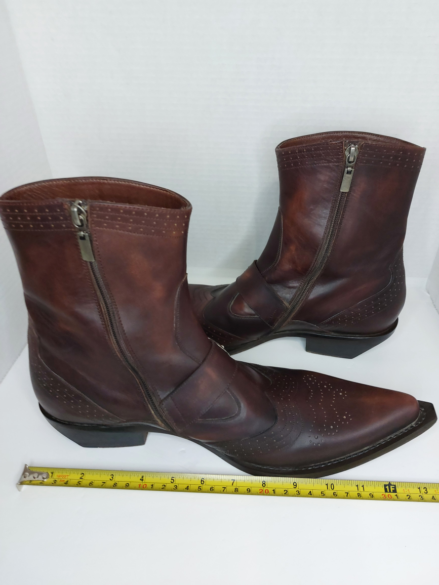 Leather Western Cowboy Style Men's Boots - photo 3