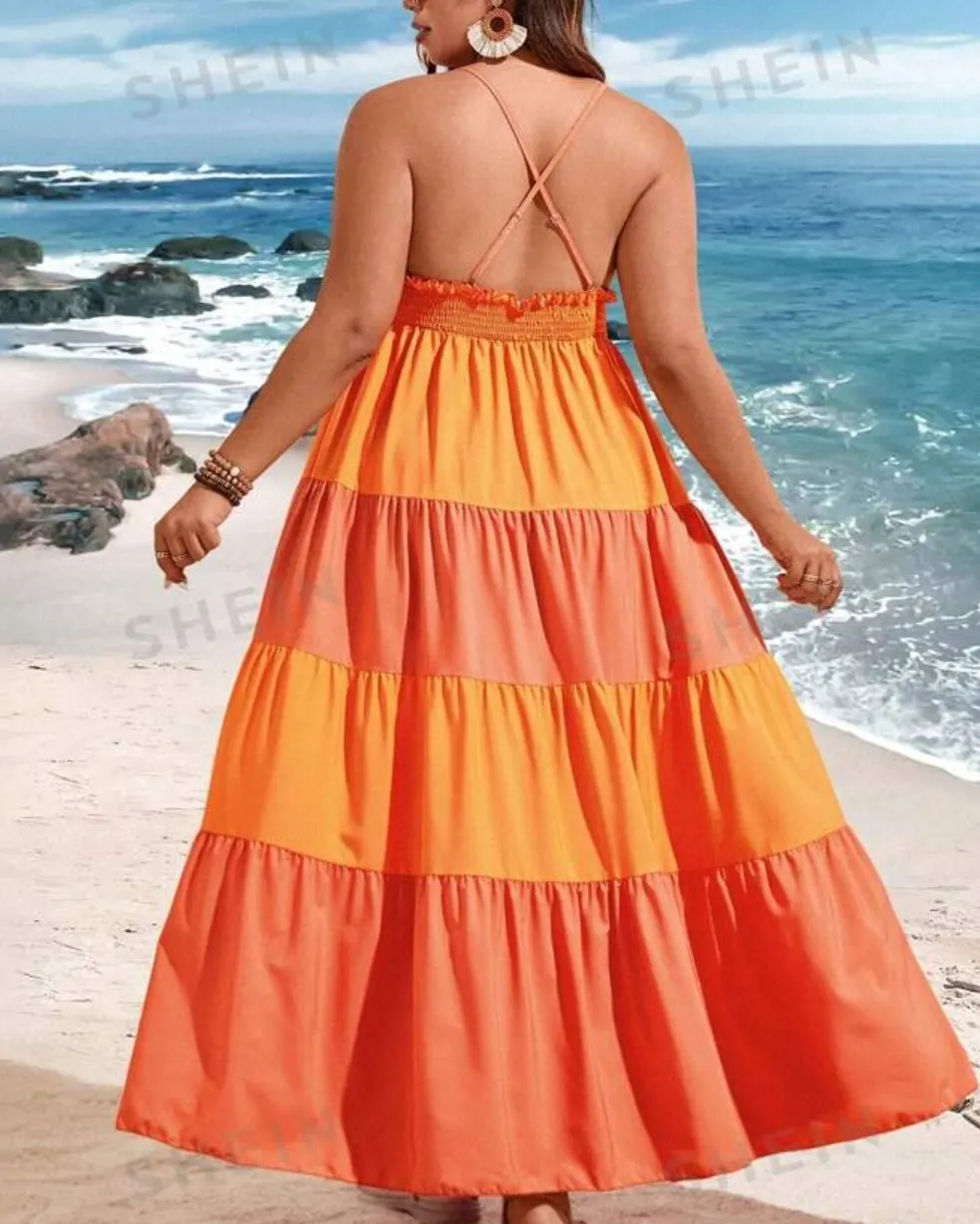 SHEIN Plus Orange Summer Dress - photo 2
