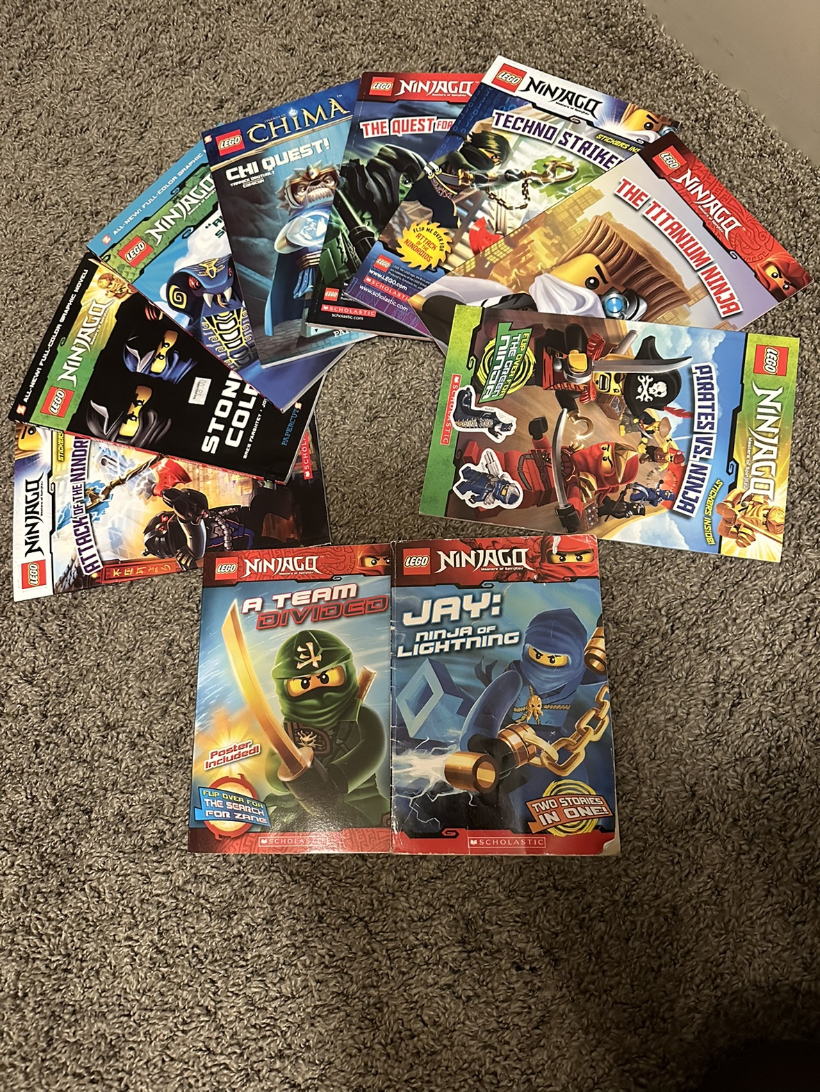 Various Lego Ninjago books thumbnail