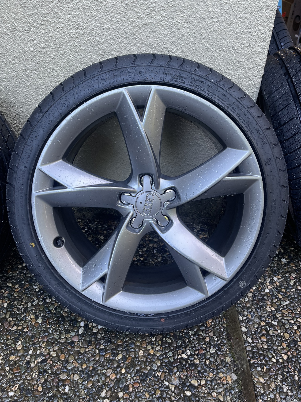 Audi 19” rims. Brand new all season tires