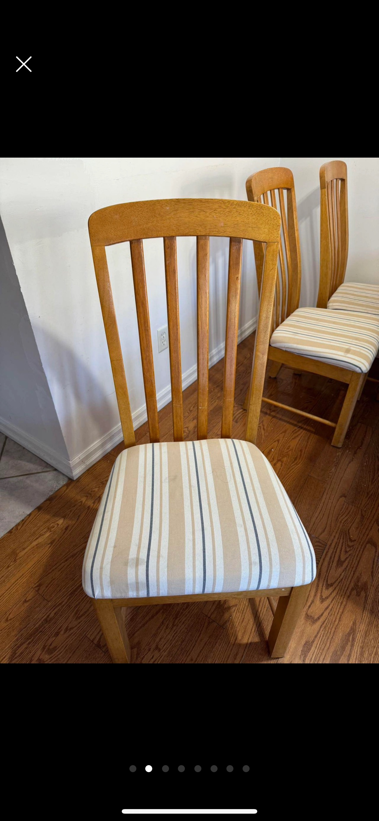 Set of 6 Solid Oak Wooden dining chairs - photo 3