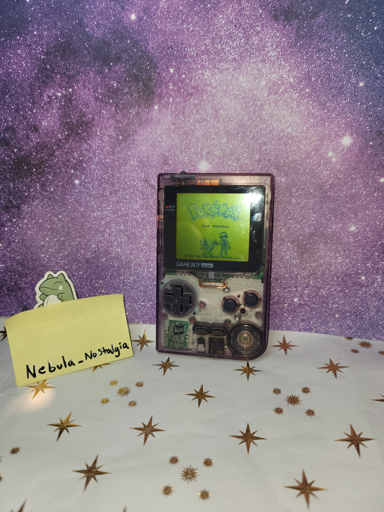 Nintendo Game Boy Pocket Purple Atomic , Pokémon Red -Case - photo 2