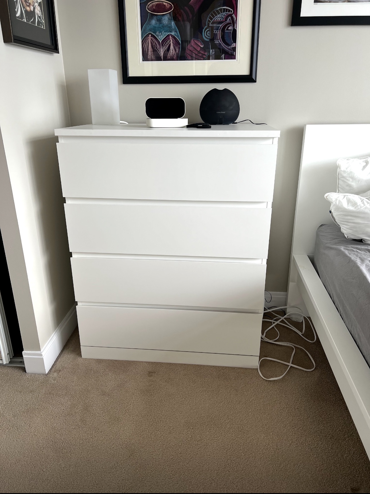 🔥Moving: MALM IKEA 4drawer dresser like new