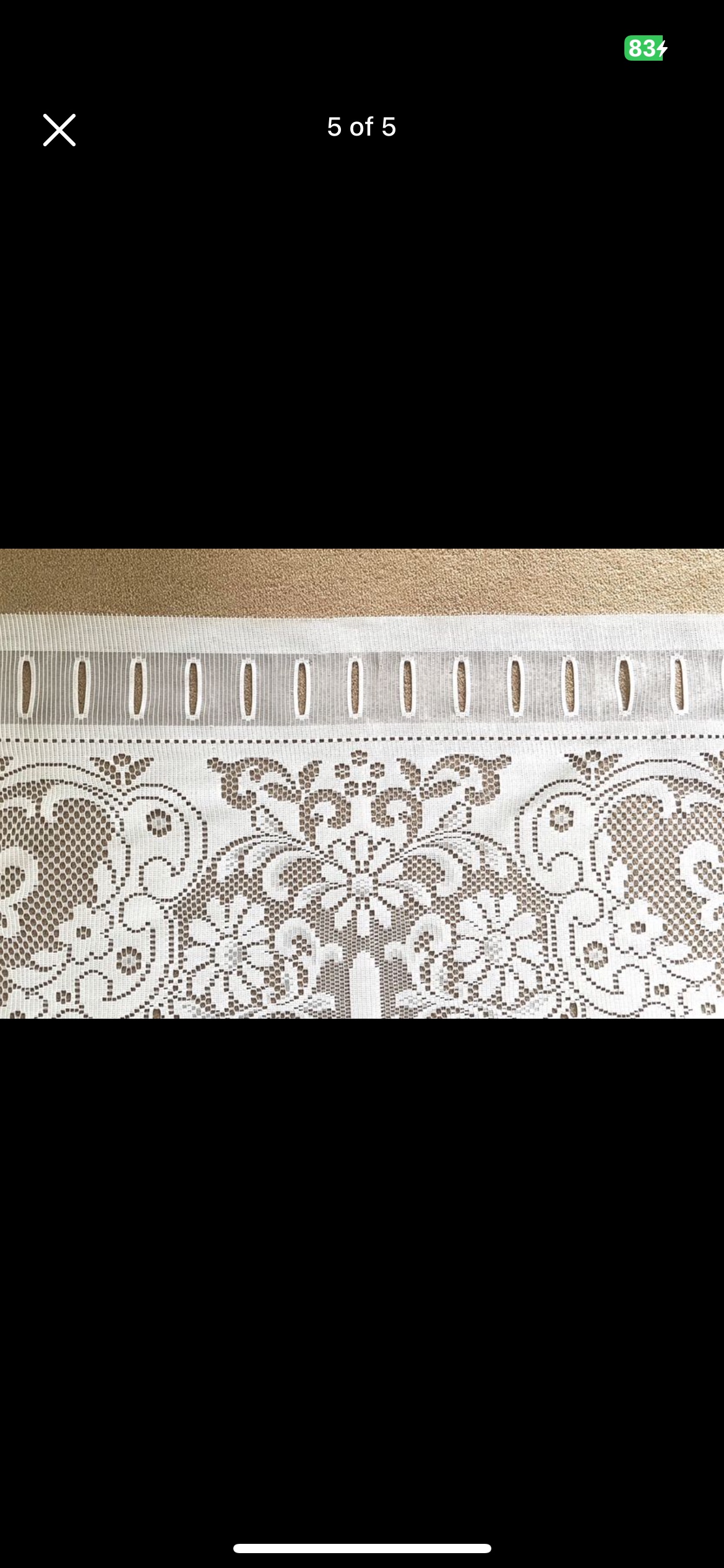 Boho Floral Design Lace Curtain Panel image indicator(5)