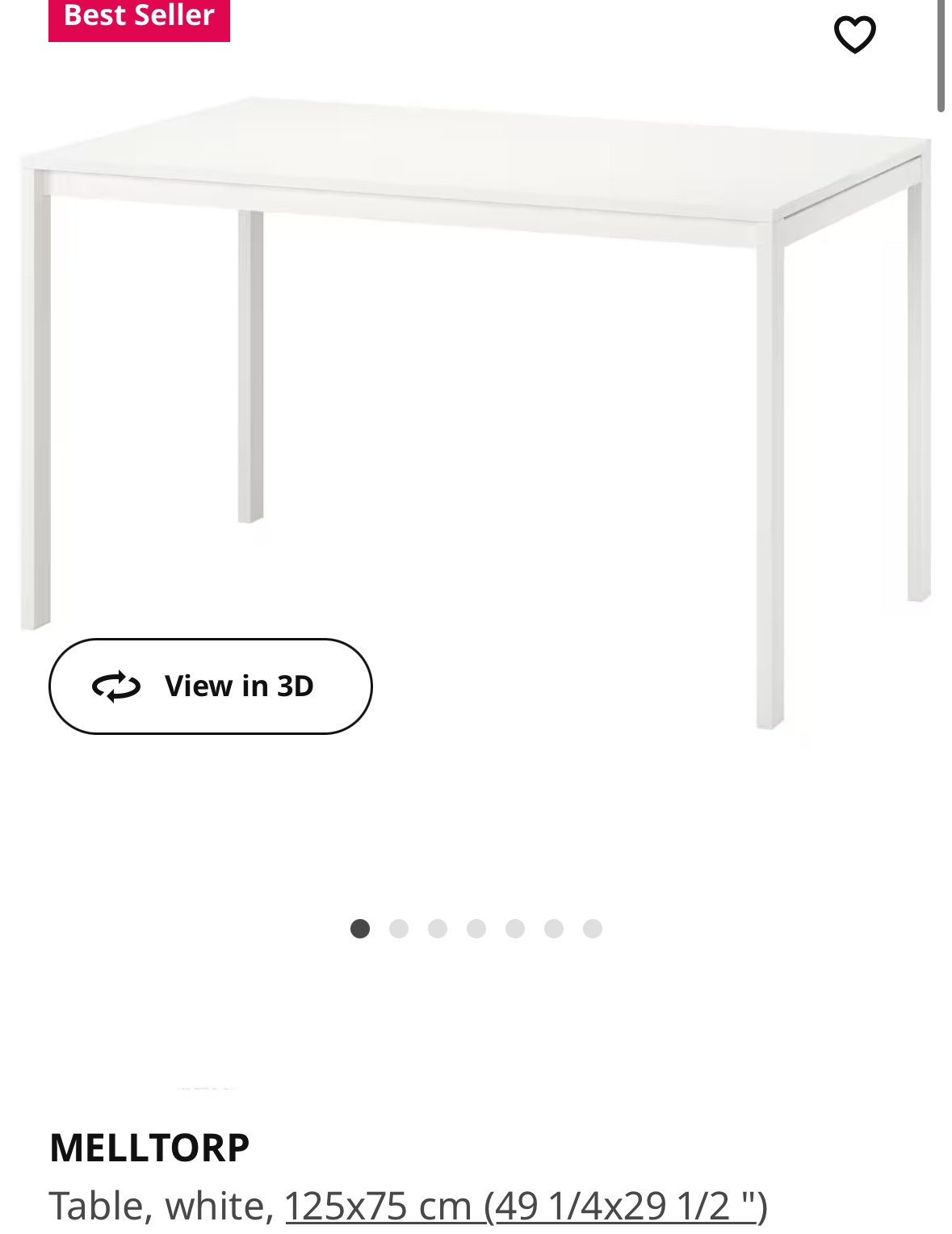 Ikea Melltorp Dining table + 2 Lidas chairs