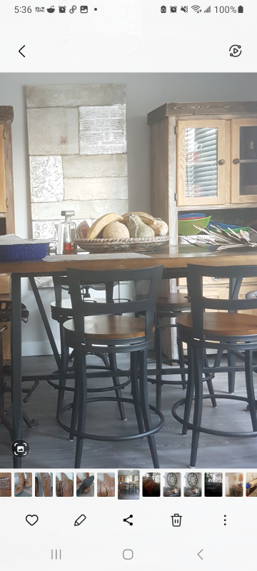 Dining table w/4 stool chairs - photo 2