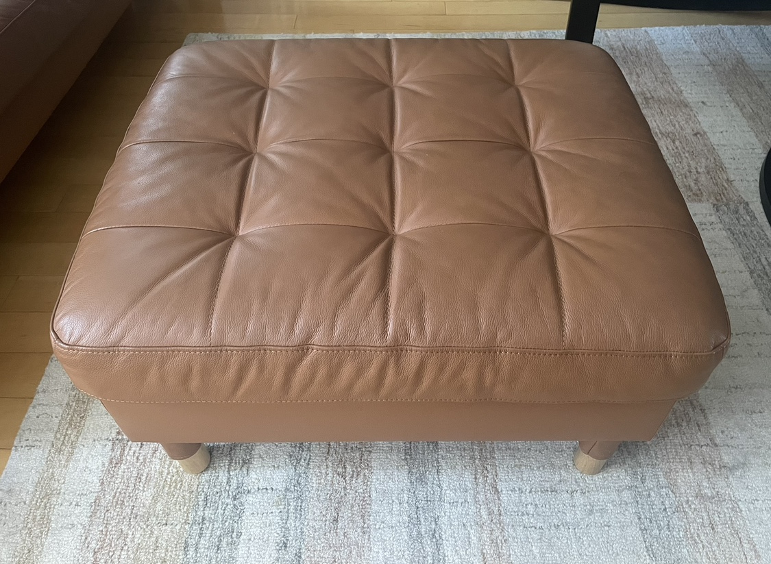 Leather sofa and ottoman - photo 3
