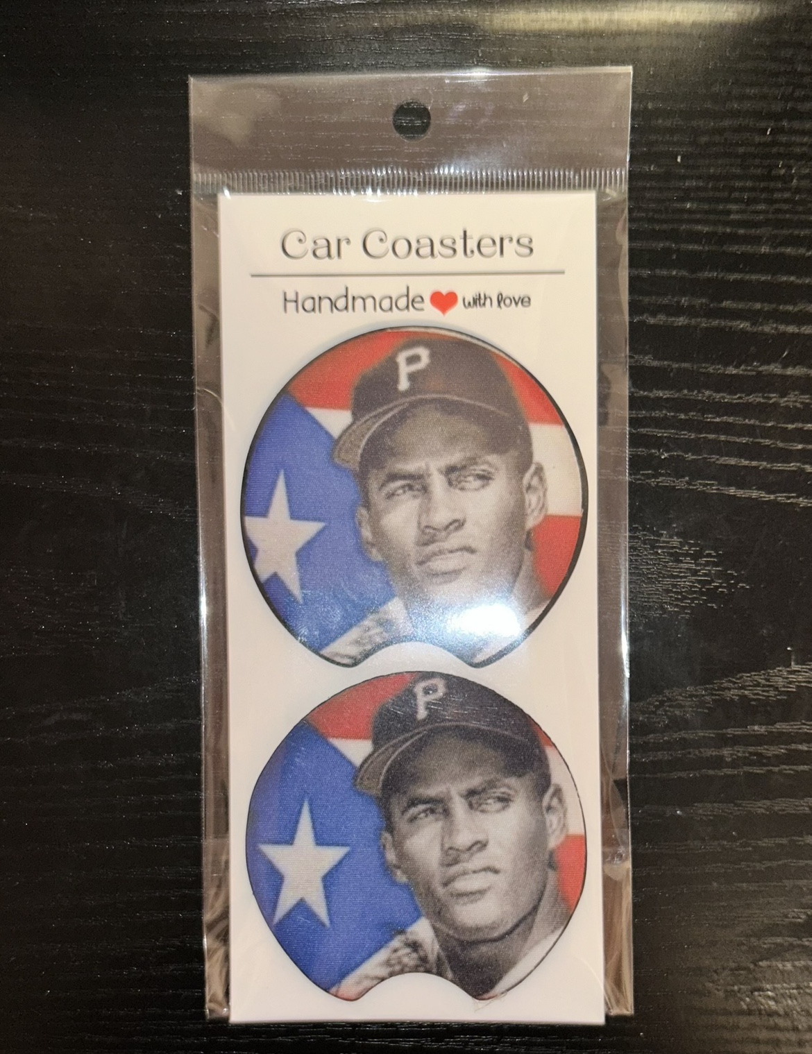 Roberto Clemente Car Coasters thumbnail