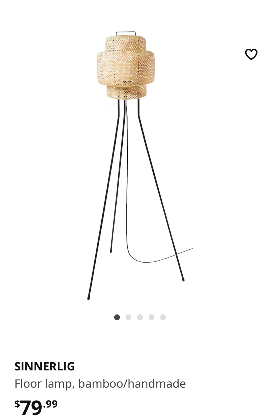 IKEA bamboo Floor lamp - photo 2