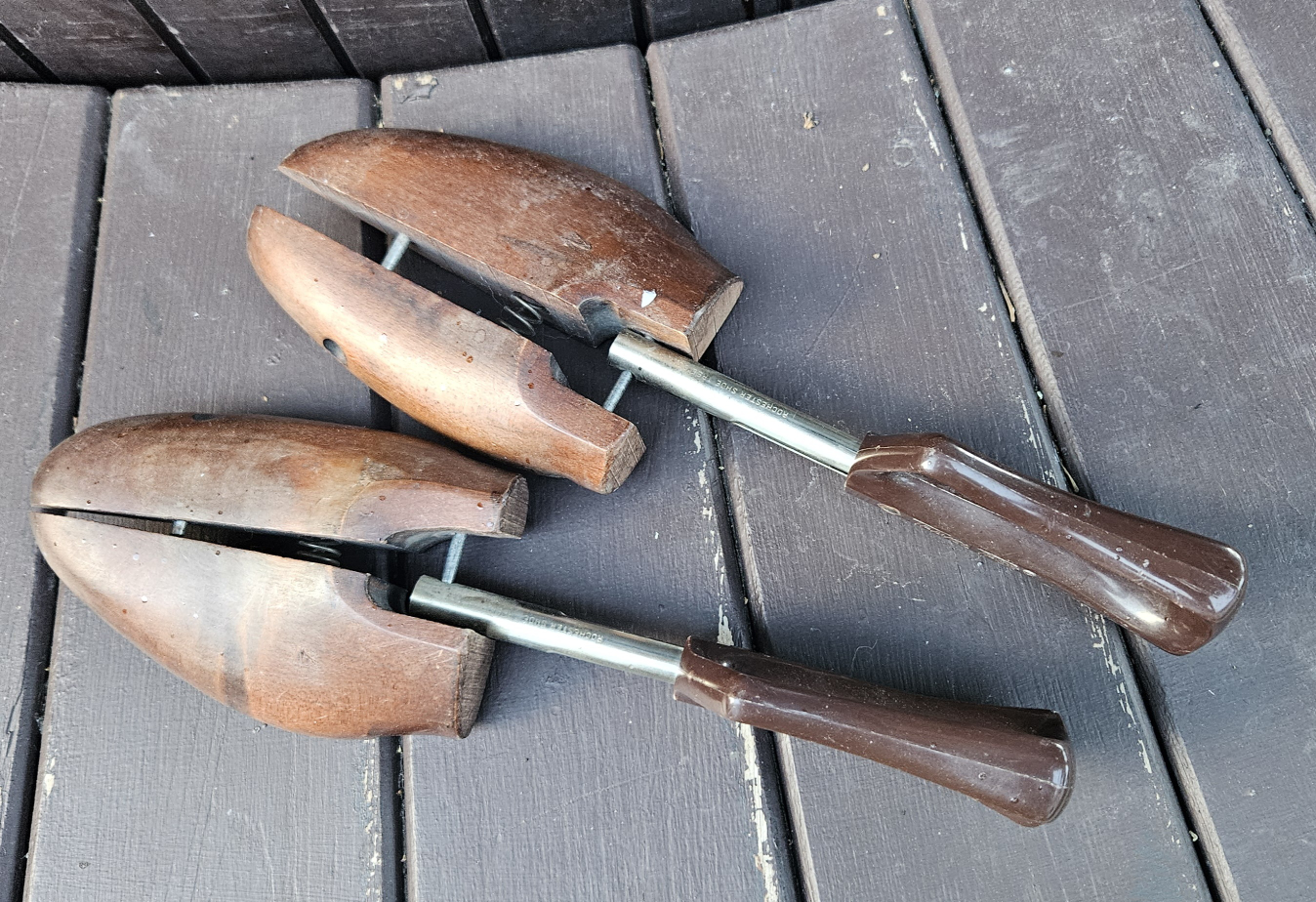 Vintage wooden shoes inserts