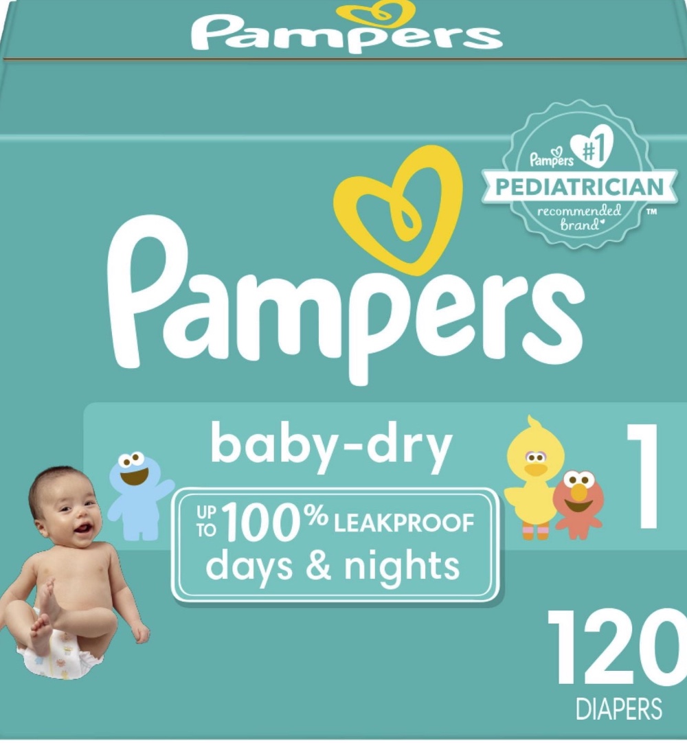 Brand new box of size 1 pampers