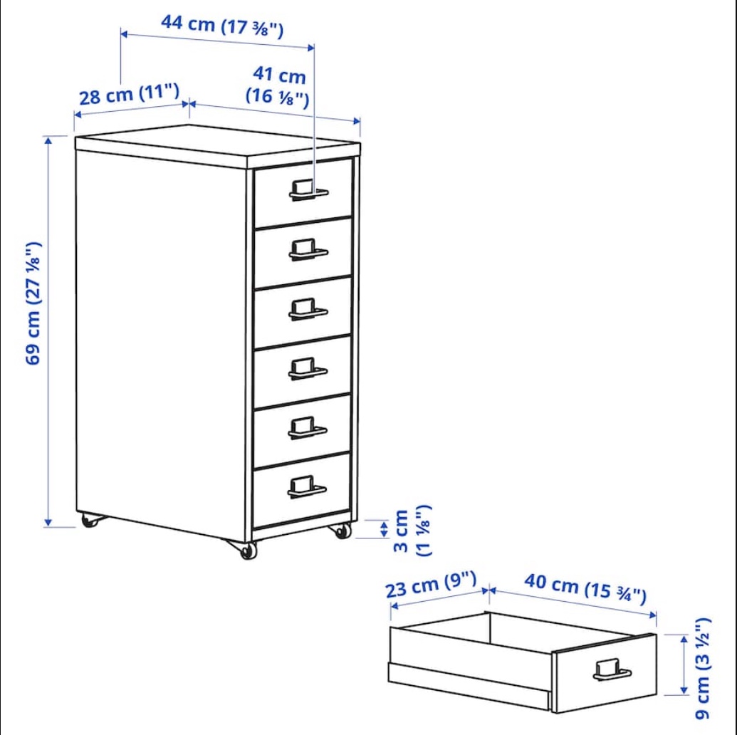 Helmer - Drawer Unit on caster, white - photo 2