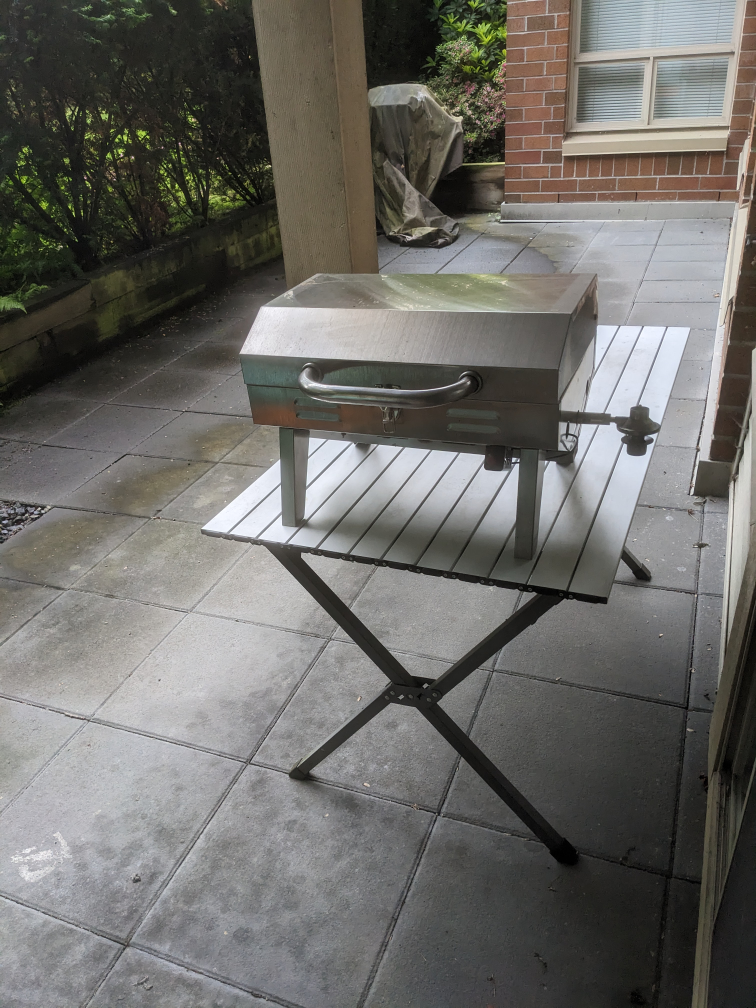 table and bbq