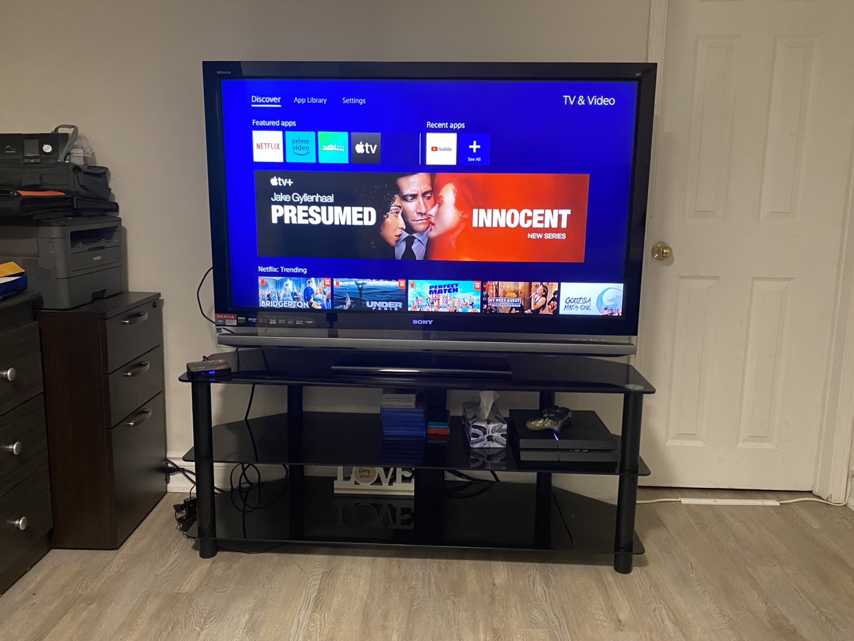 Sony BRAVIA 52” TV with Black TV Stand - photo 2