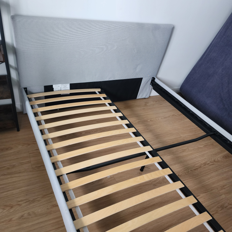 Ikea Queen Bedframe Grey Upholstered thumbnail