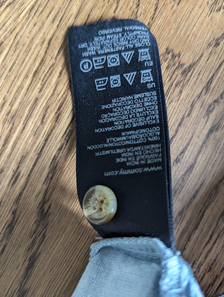 TOMMY HILFIGER DENIM/CHAMBRAY TRIMMED SLEEVELESS SHIRT DRESS image indicator(5)