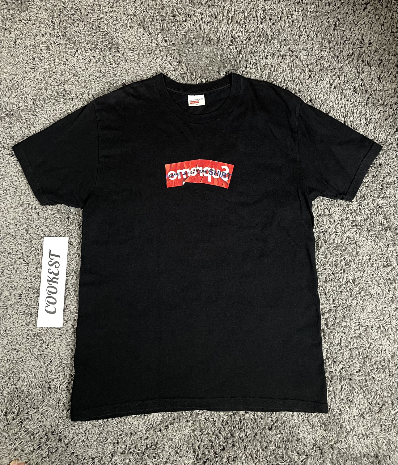 2017SS Supreme X Comme Des Garçons SHIRT Box Logo Tee Black CDG thumbnail