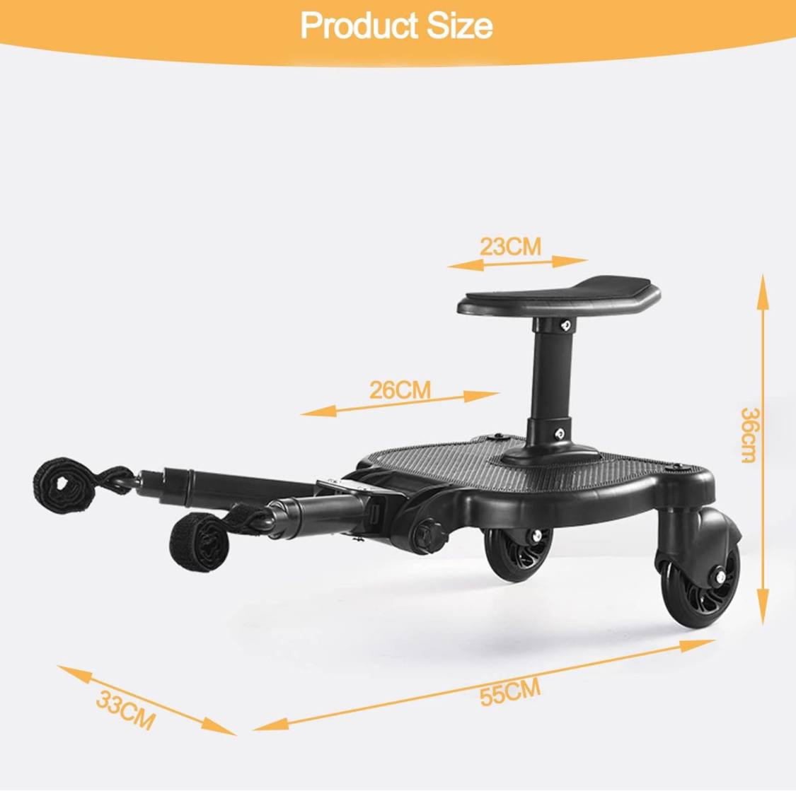 Universal Stroller Ride Board with detachable seat image indicator(3)