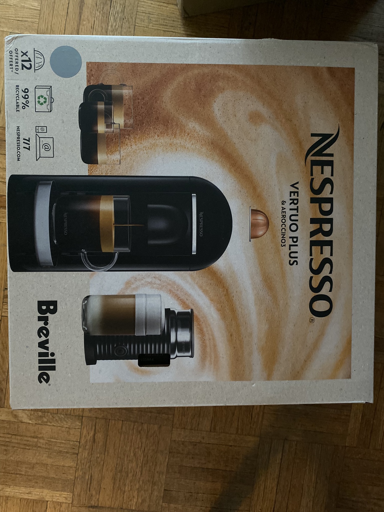 Nespresso Vertuo Plus with Aerocinno3 (Brand New)
