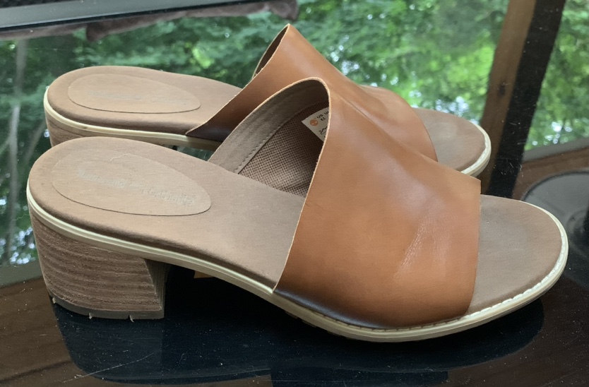 TIMBERLAND genuine leather slip on sandals size 8.5 thumbnail