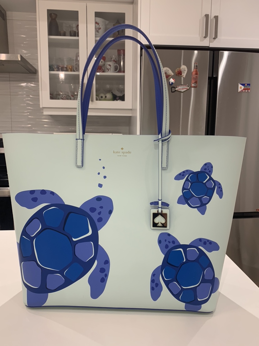 💙 WOW Limited Edition Kate Spade Turtle Large Tote Bag 💙 thumbnail